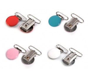 Hosenträgerclips Schnullerclips rund